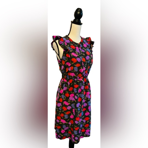 Women’s JCrew Midi Silk Dress Size 4 - Picture 3 of 4